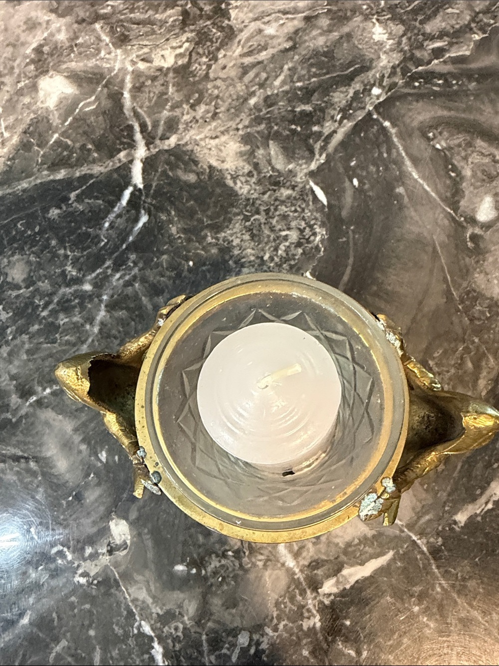 Gold Glass Pyramid Terrarium with Gold Home Accentsl - Picture 10 of 16